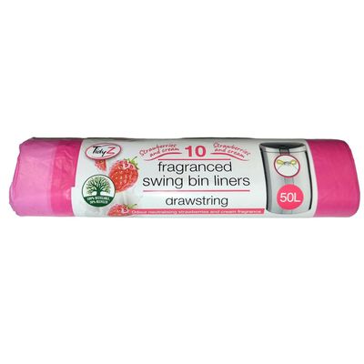 TidyZ Strawberry Fragranced Swing Bin Liners 50L 10 Assorted Pack - Thumbnail 2