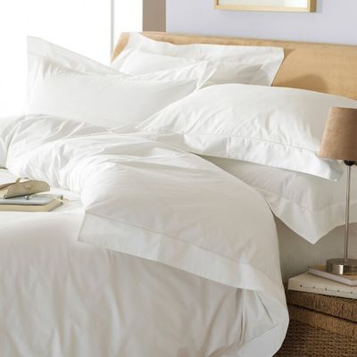 Border Panel Duvet Cover Set - White / Double - Thumbnail 2