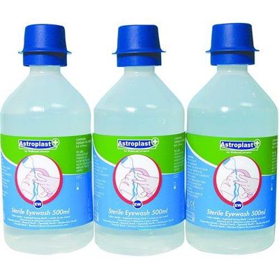 Astroplast Saline Eye Wash 500Ml Bottle (Pack 3) - 1047009