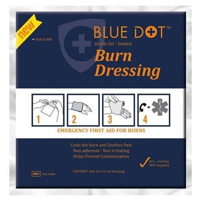 Blue Dot Burn Dressing 100X100mm (Pack 10) - 1047199