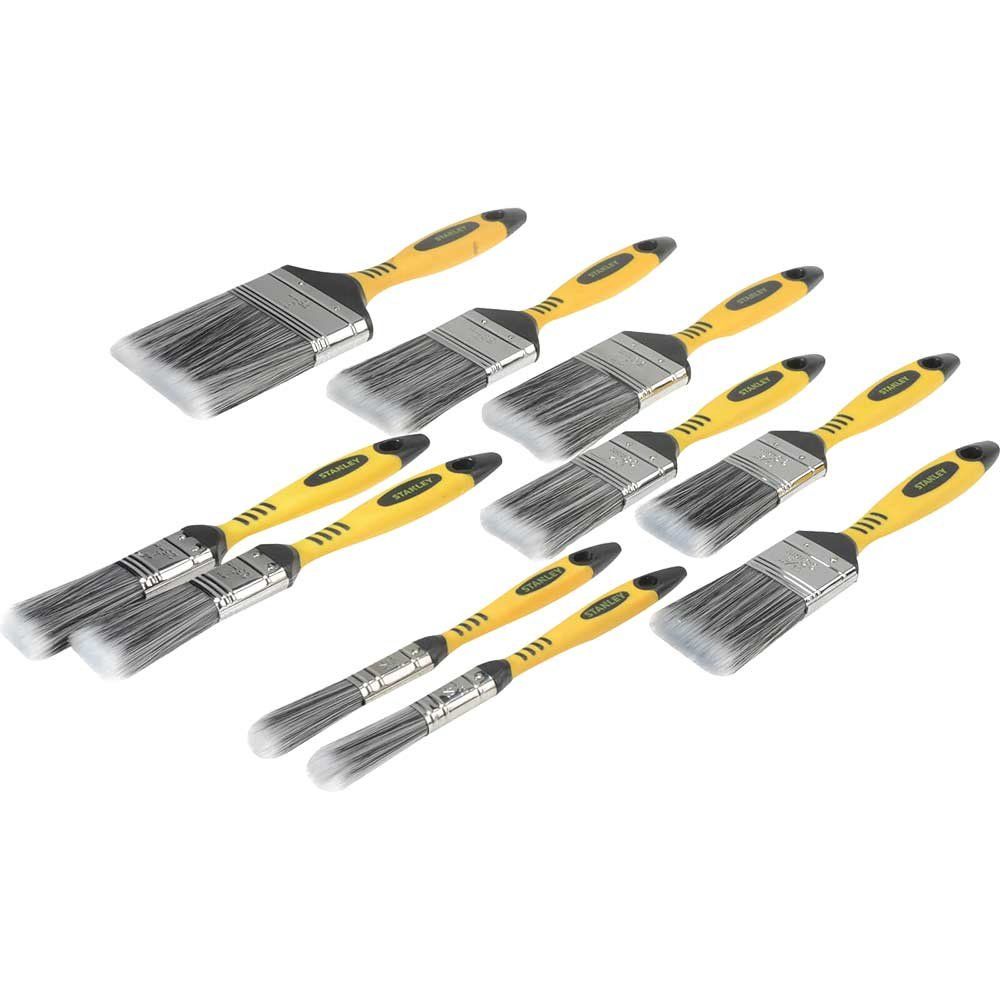 Stanley 10 Piece Loss Free Synthetic Paint Brush Set - Image 1