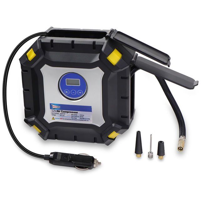 Streetwize Streetwize 12V Auto Cut Off Air Compressor with Light - Image 1