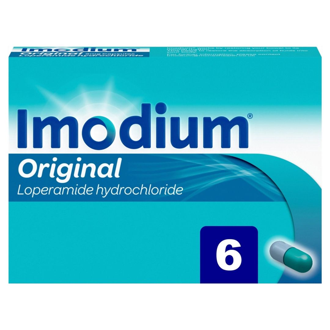 Imodium Original Relief from Diarrhoea In 1 Dose 6 Tablets - Image 1