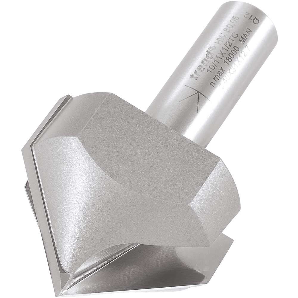 Trend Chamfer V Groove Router Cutter 38mm 19mm 1/2" - Image 1