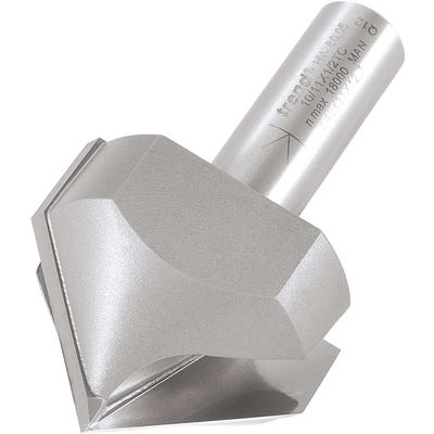 Trend Chamfer V Groove Router Cutter 38mm 19mm 1/2"
