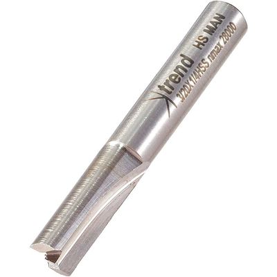 Trend HSS Two Flute Straight Router Cutter 6.3mm 16mm 1/4"