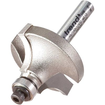 Trend 46/140X1/4TC 46/140 X 1/4 Tct Bearing Guided Ovolo & Round Over 9.5Mm Radius