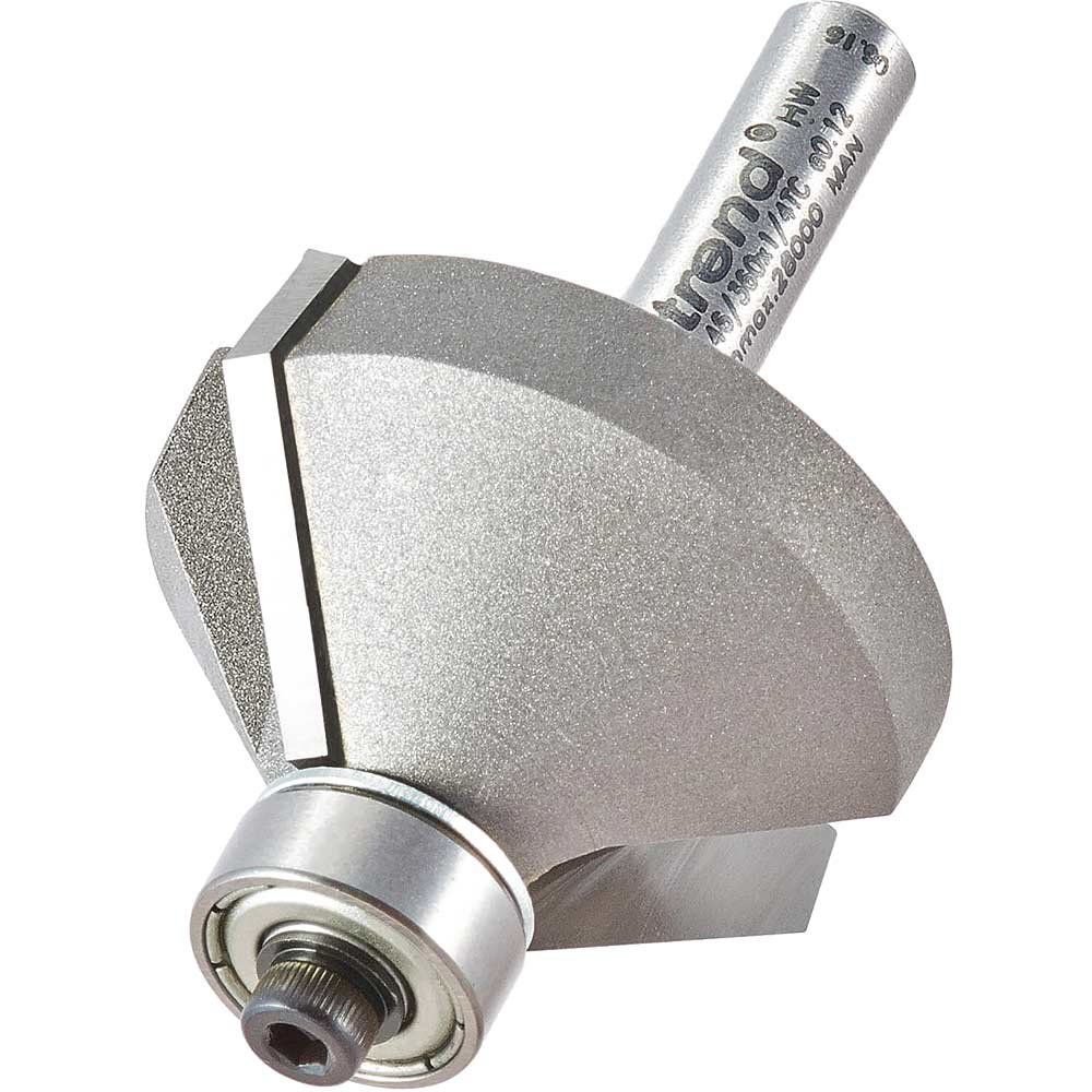 Trend Bearing Guided Chamfer Cutter 45 Degrees Pk 1 46/360X1/4TC - Image 1