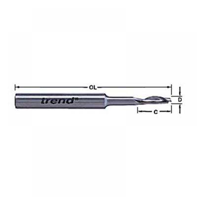 Trend 50/19X8MMHSSE 50/19 X 8Mm Hsse Steel Helical Plunge Bit 5Mm