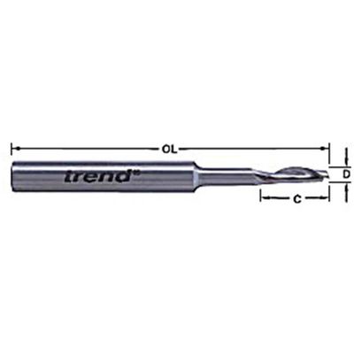 Trend 50/19X8MMHSSE 50/19 X 8Mm Hsse Steel Helical Plunge Bit 5Mm - Thumbnail 2