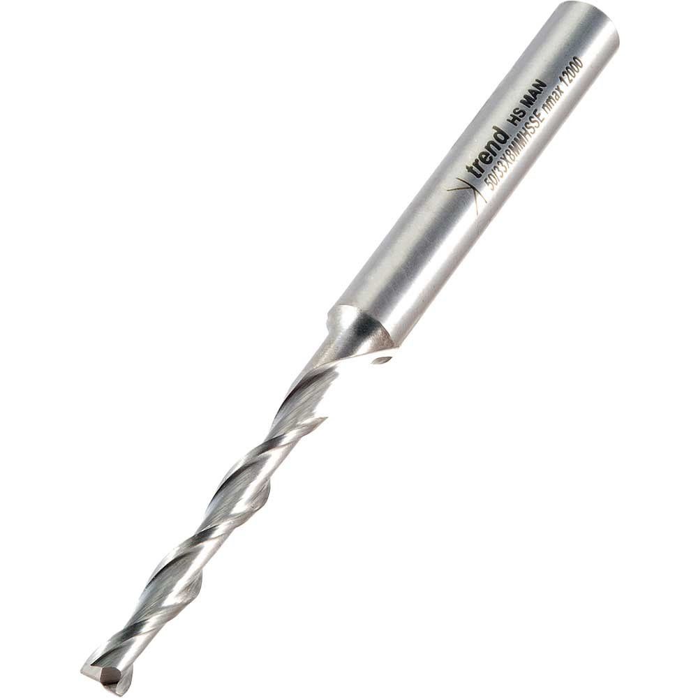 Trend HSSE Spiral Upcut Non Ferrous Metal Router Cutter 5mm 40mm 8mm - Image 1