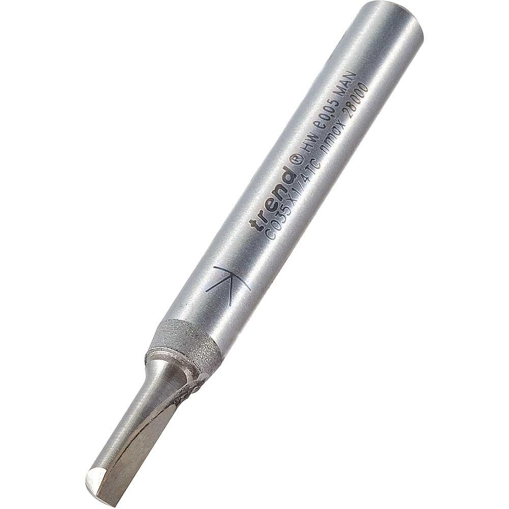 Trend CRAFTPRO Single Flute Router Cutter 4mm 11.1mm 1/4" - Image 1