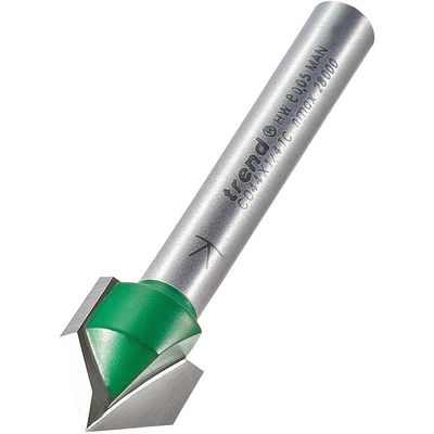 Trend C044X1/4TC C044 X 1/4 Tct Craftpro Chamfer V-Groove Cutter 45° 6.0 X 12.7Mm