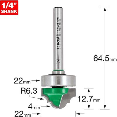 Trend Broken Ogee 4Mm Radius Pk 1 C111X1/4TC