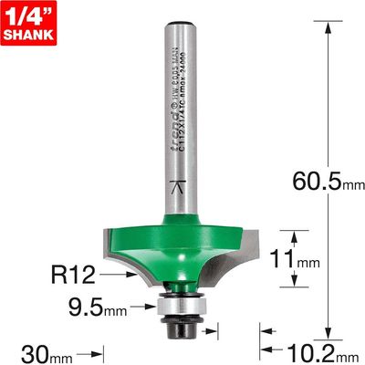 Trend Flat Ovolo 12Mm Radius X 11Mm Cut Pk 1 C112X1/4TC