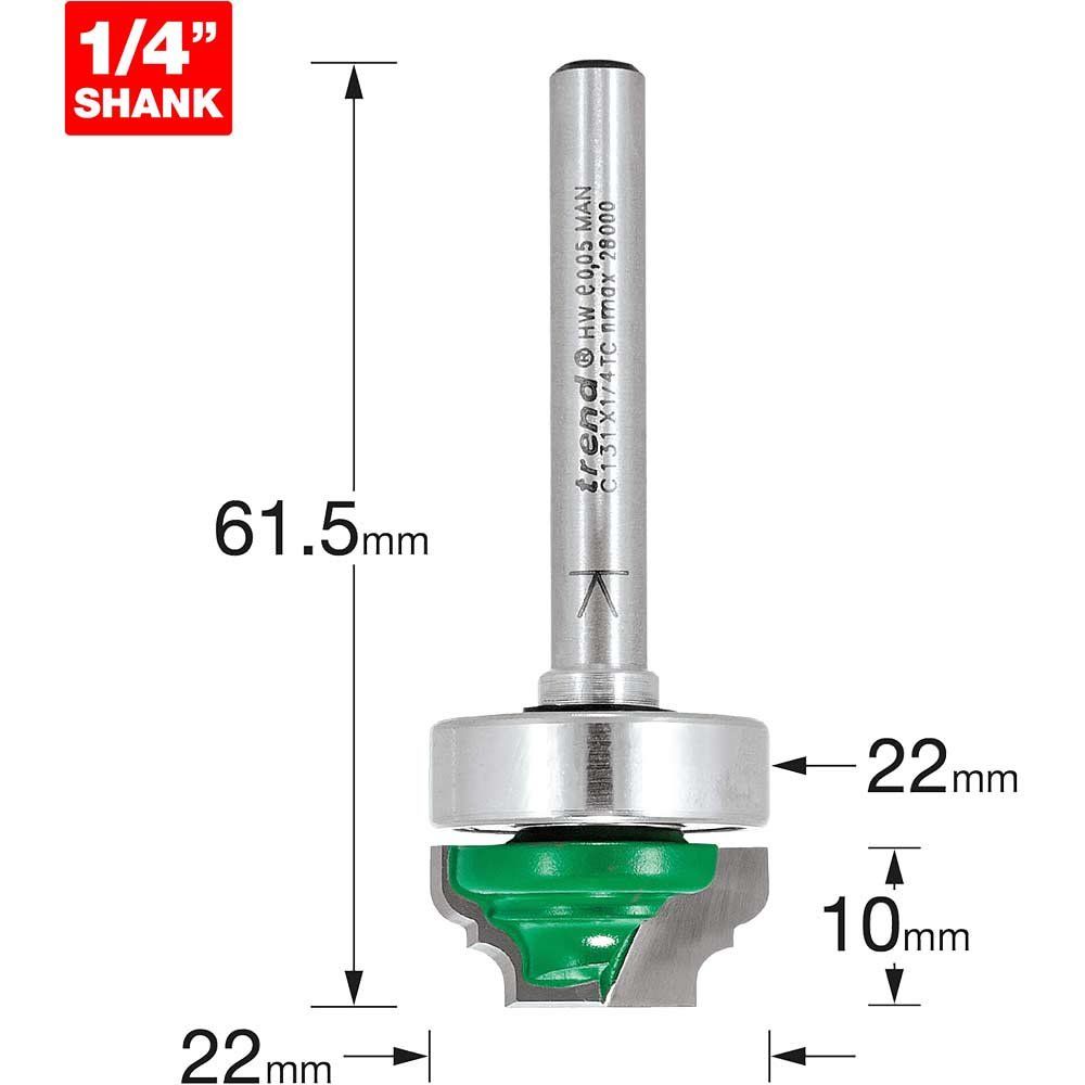 Trend Broken Ogee 2.4Mm Radius Pk 1 C131X1/4TC - Image 1