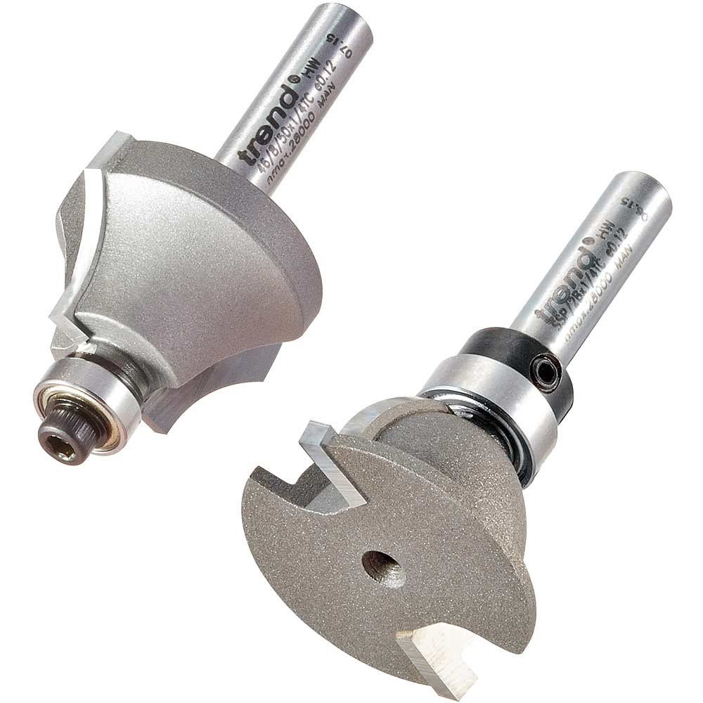 Trend Glazing Bar Scribe/Profile Router Cutter Set 31mm 17mm 1/4" - Image 1