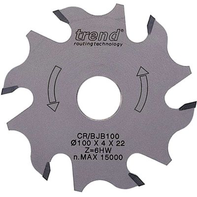 Trend Craftpro Biscuit Blade 100Mm Diameter X 6T X 22Mm Pk 1 CR/BJB100