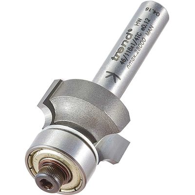 Trend 46/118X1/4TC 46/118 X 1/4 Tct Bearing Guided Ovolo & Round Over 3Mm Radius