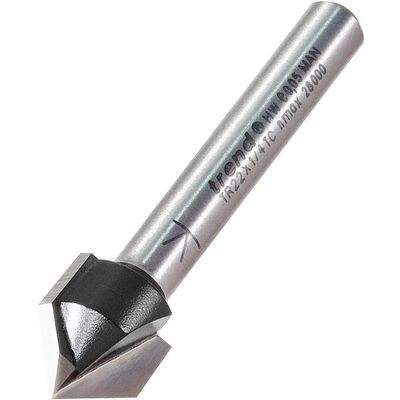 Trend Chamfer V Groove Cutter Angle=45 Degrees Pk 1 TR22X1/4TC