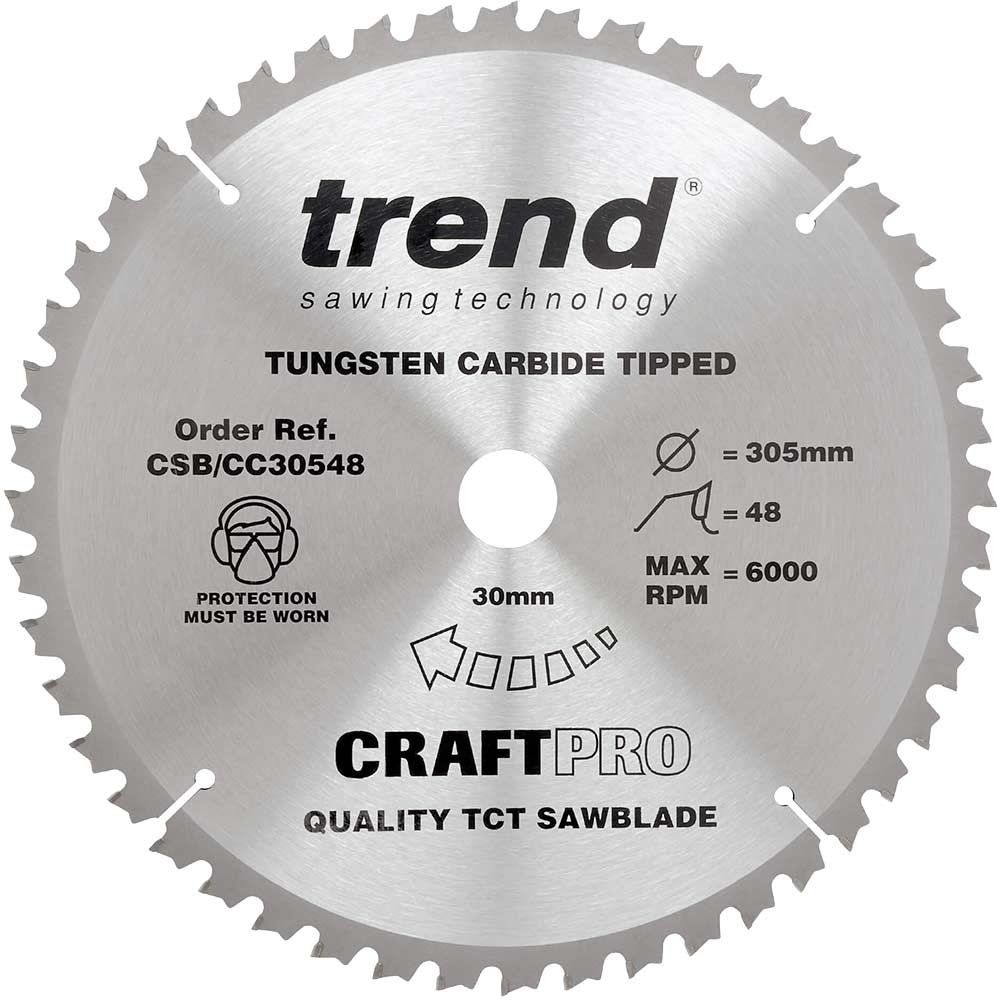 Trend Craft Saw Blade Crosscut 305Mm X 48 Teeth X 30Mm Pk 1 CSB/CC30548 - Image 1