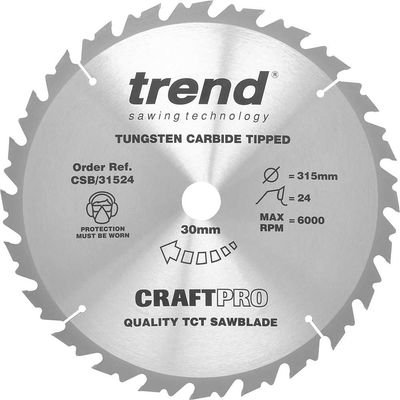 Trend Craft Saw Blade 315Mm X 24 Teeth X 30Mm Pk 1 CSB/31524