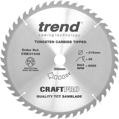 Trend CSB/31548 Craft Saw Blade 315mm X 48 Teeth X 30mm