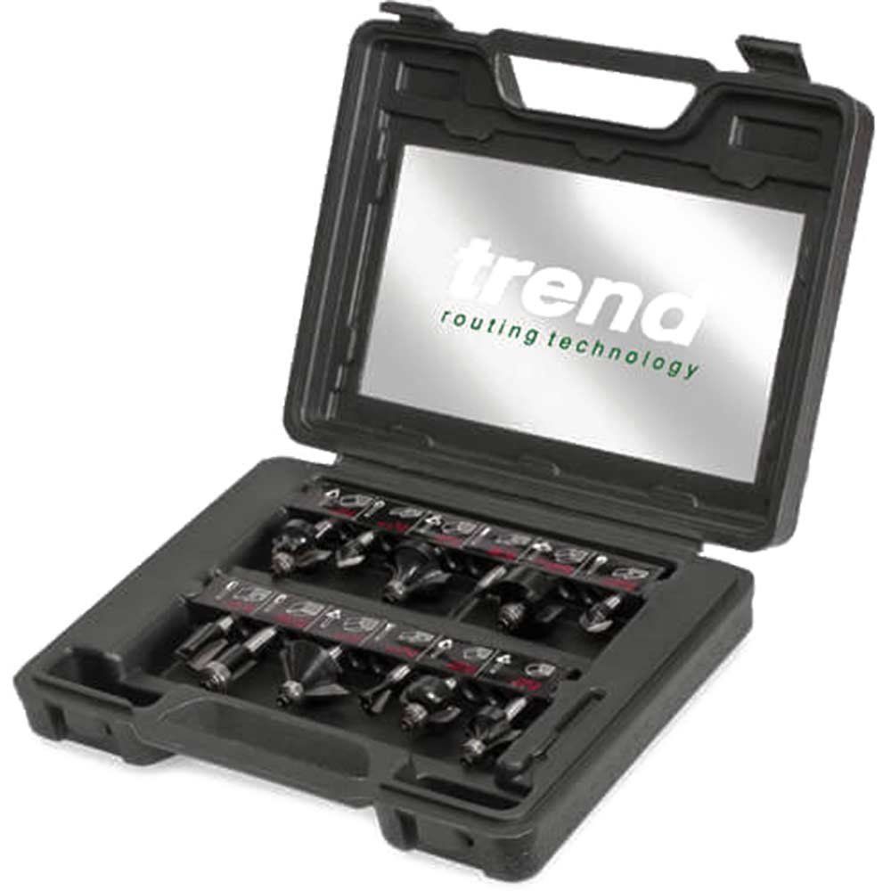 Trend 12 Piece 1/4In Shank Tct Router Cutter Set - Ideal Starter / Entry Level Set For Smaller 1/4In Collet Routers. Set 1 SET/SS8X1/4TC - Image 1