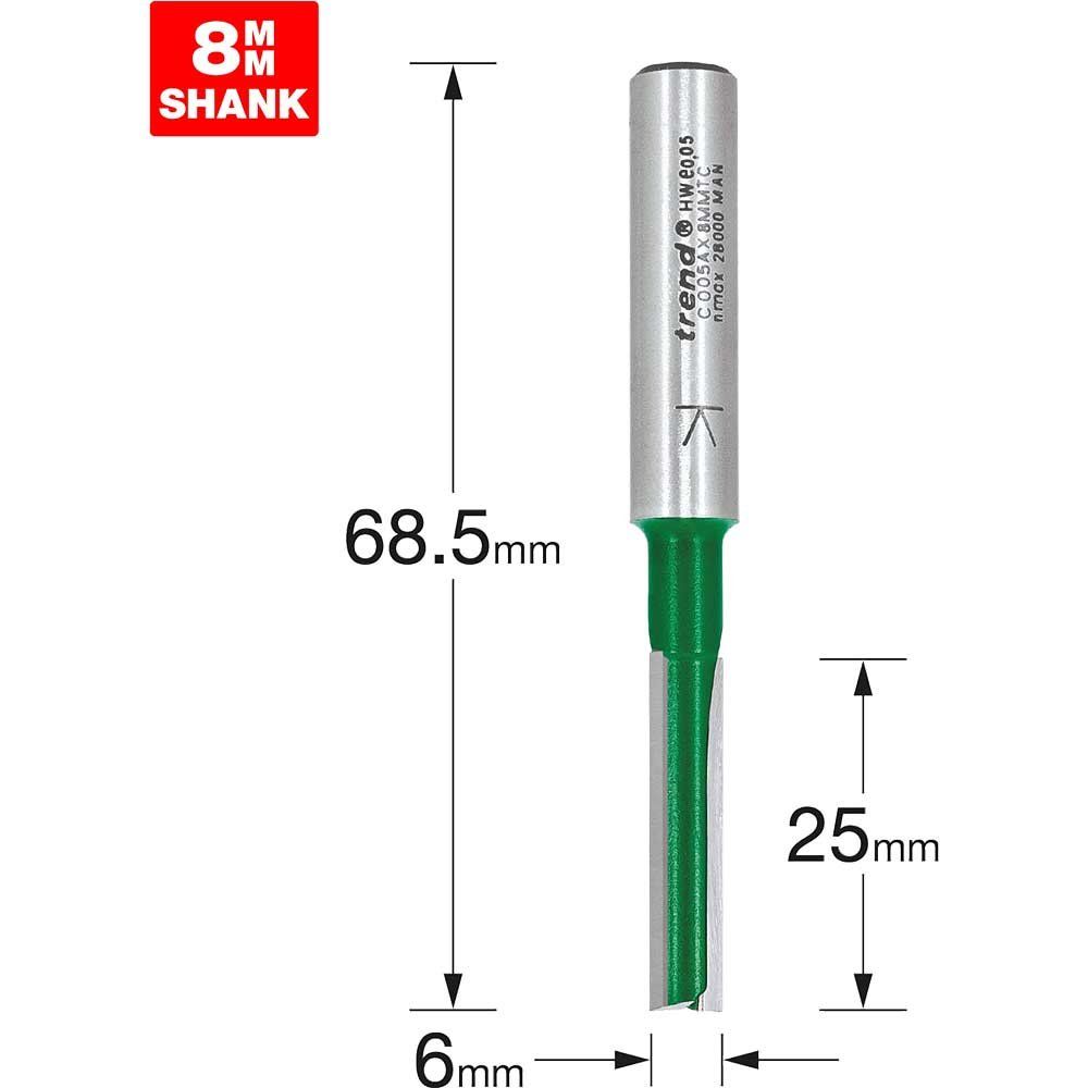 Trend CRAFTPRO Two Flute Straight Router Cutter - Image 1