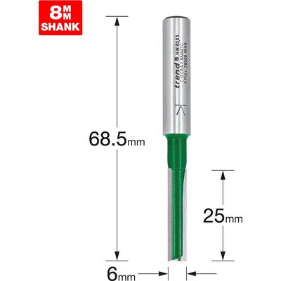 Trend CRAFTPRO Two Flute Straight Router Cutter