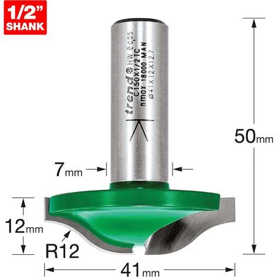Trend CRAFTPRO Raised Panel Ogee Router Cutter 41mm 12mm 1/2"