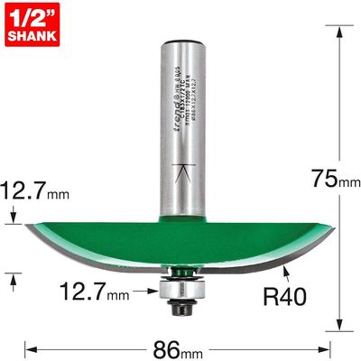 Trend Bearing Guided 40Mm Radius Panel Raiser Pk 1 C183X1/2TC