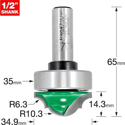 Trend Bearing Guided Classic Panel 6.3Mm Radius Pk 1 C203X1/2TC