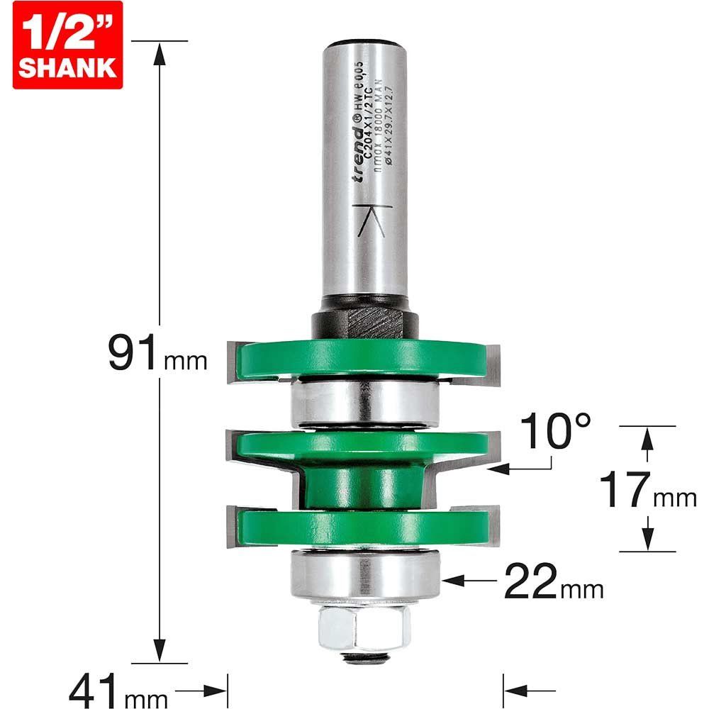Trend Easyset Profile Scribe Bevel 10 Degree Set 1 C204X1/2TC - Image 1