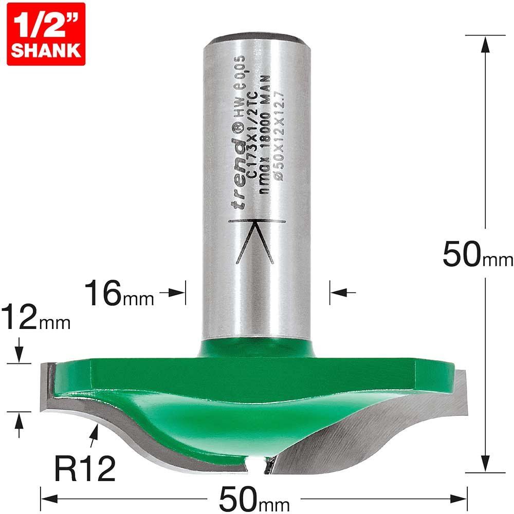 Trend Large Panel Raiser Radius 12Mm Pk 1 C173X1/2TC - Image 1