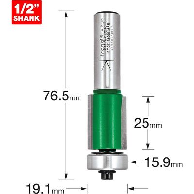 Trend Guided Trimmer 19.1Mm Diameter Pk 1 C117AX1/2TC