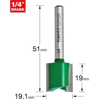 Trend Hinge Recess Cutter Pk 1 C237X1/4TC