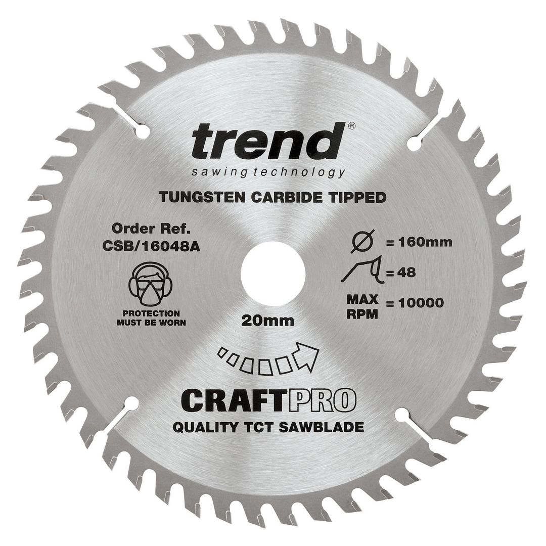Trend Craft Pro Saw Blade 160mm CSB/16048A - Image 1