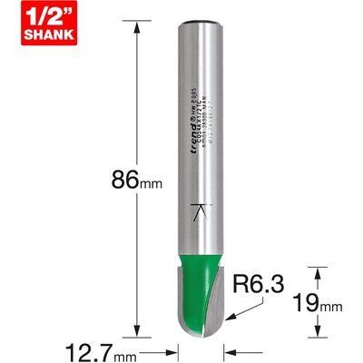 Trend Cove Radius 6.35Mm X 19Mm Cut Pk 1 C054AX1/2TC