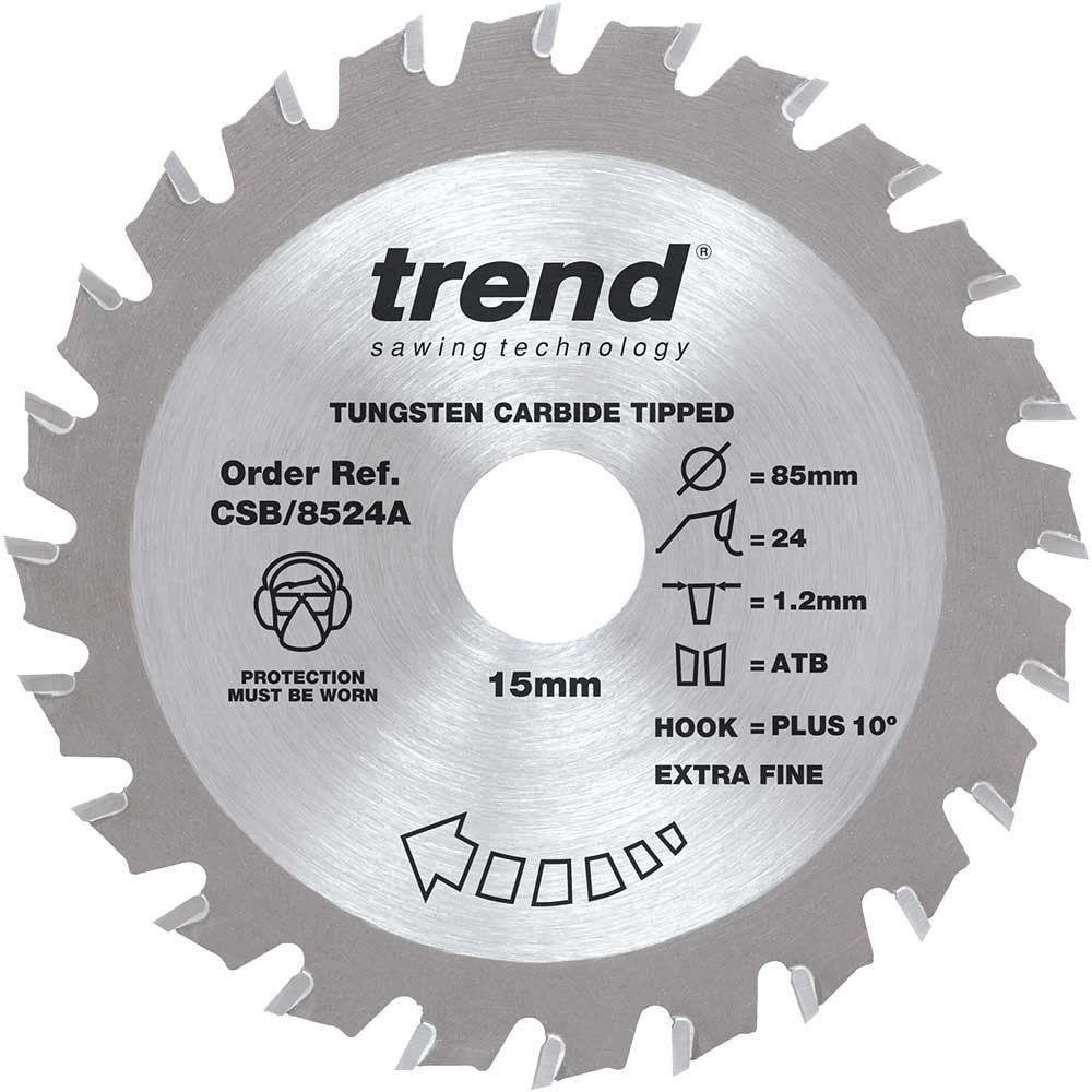 Trend CSB/8524A Craftpro Mini Saw Blade 85 X 15Mm X 24T - Image 1