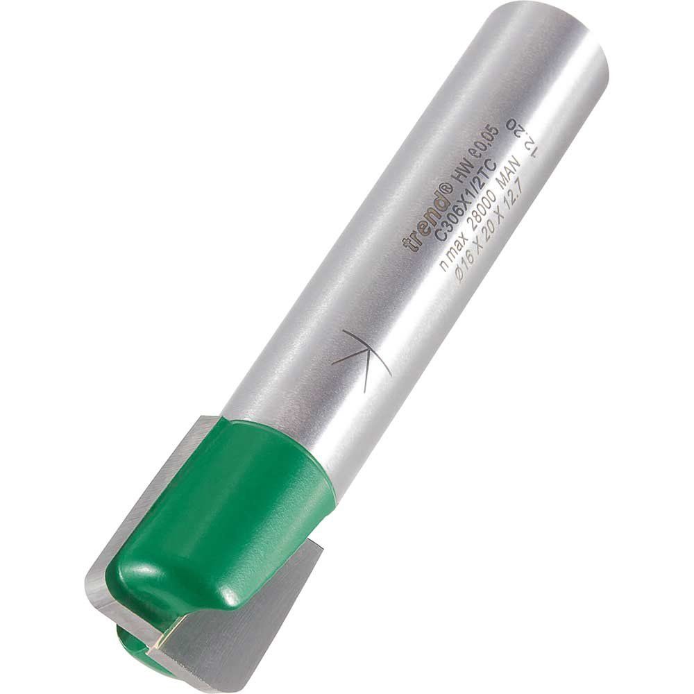 Trend Craftpro 1/2in Tct 2.5Mm Radius Flat Draining Groove Router Cutter 16Mm X 20Mm Pk 1 C306X1/2TC - Image 1