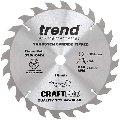 Trend CSB18424 - 24T 'CraftPro' Saw Blade 184mm