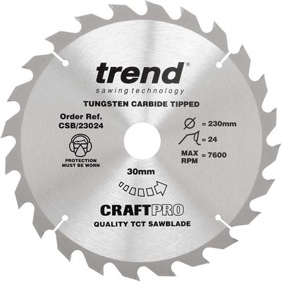 Trend Craft Saw Blade 230Mm X 24 Teeth X 30Mm Pk 1 CSB/23024