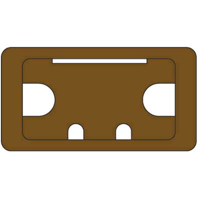 Trend Desk Work Top Cable Tidy Inserts Brown 105mm