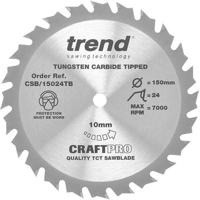 Trend Craft Saw Blade 150 X 24 Teeth X 10 Thin Pk 1 CSB/15024TB