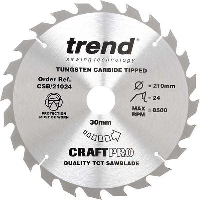 Trend Craft Saw Blade 210Mm X 24 Teeth X 30Mm Pk 1 CSB/21024