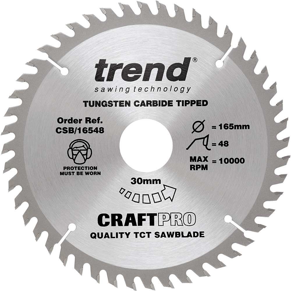 Trend Craft Saw Blade 165Mm X 48 Teeth X 30Mm Pk 1 CSB/16548 - Image 1
