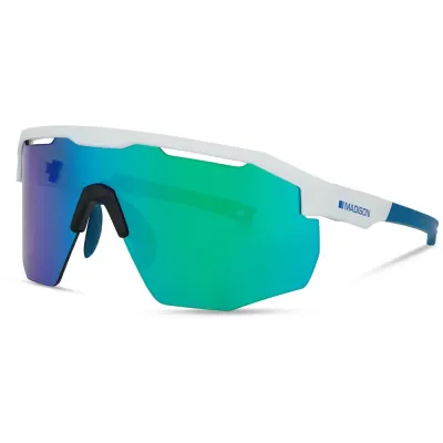 Madison Cipher Sunglasses - White Frame / Green Mirror Lens - Thumbnail 2
