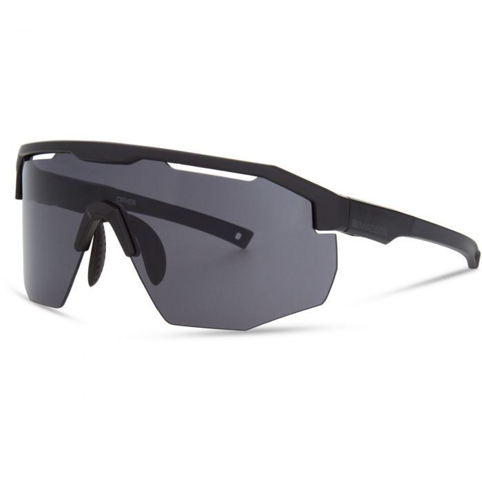Madison Cipher Sunglasses - Matt Black Frame / Black Mirror Lens - Image 1