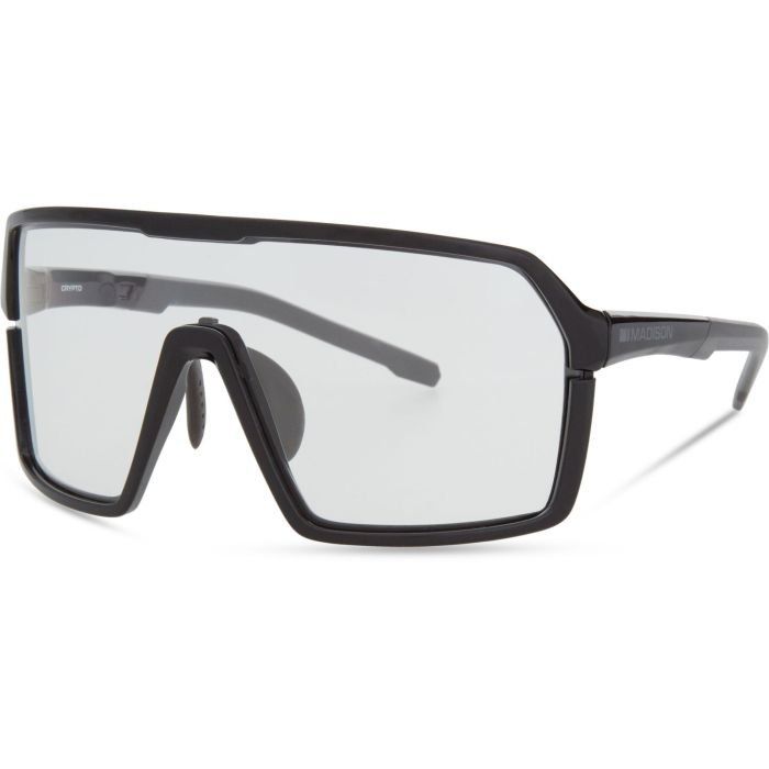 Madison Crypto Sunglasses - Gloss Black Frame / Clear Lens - Image 1
